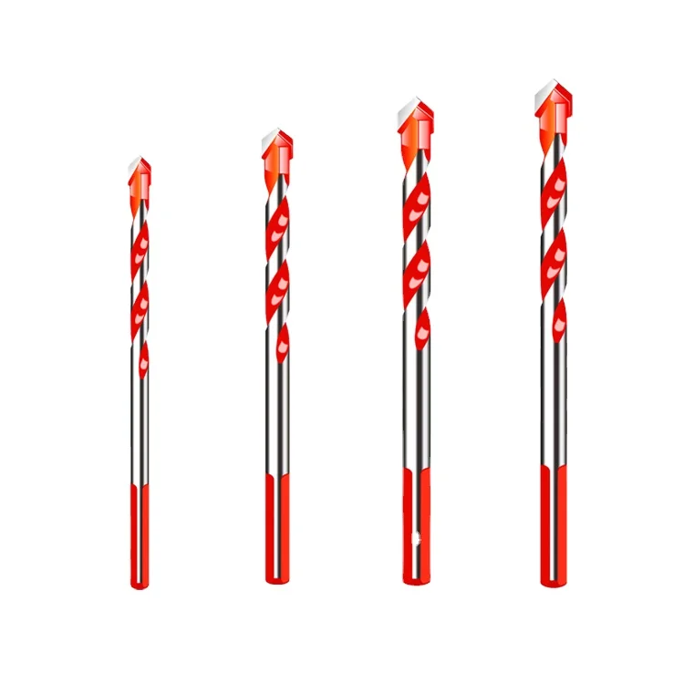 
2021 China Manufactured Ceramic Glass Twist Drill Bits Shank Red Drill Bits Multi-Function Drill Bits 