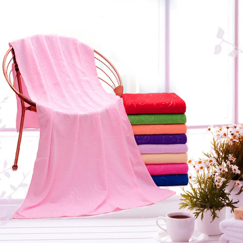Nano microfiber bath towel, quick-drying embossed beach towel factory customization