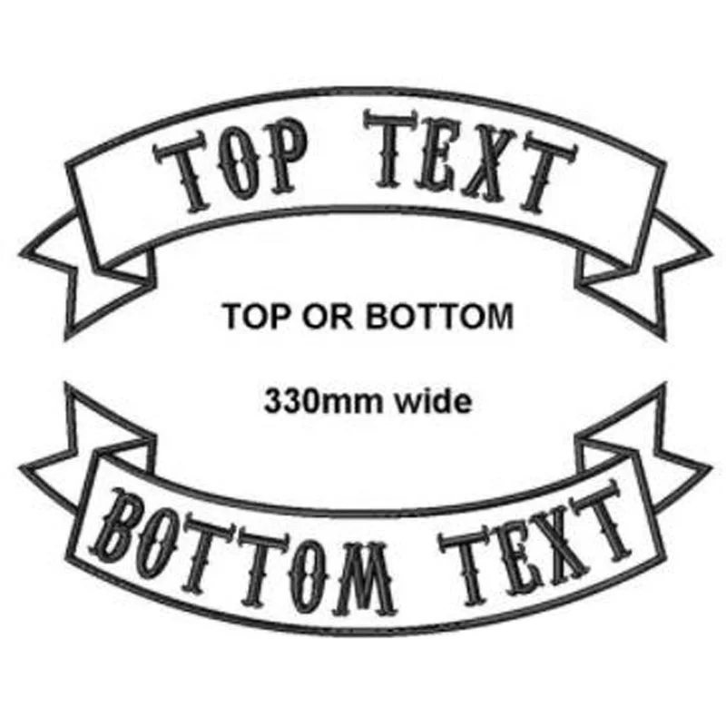 Custom Embroidery Patch 330 MM Wide Iron-on/sew-on  Embroidered MC Rocker Motorcycle Biker Patches