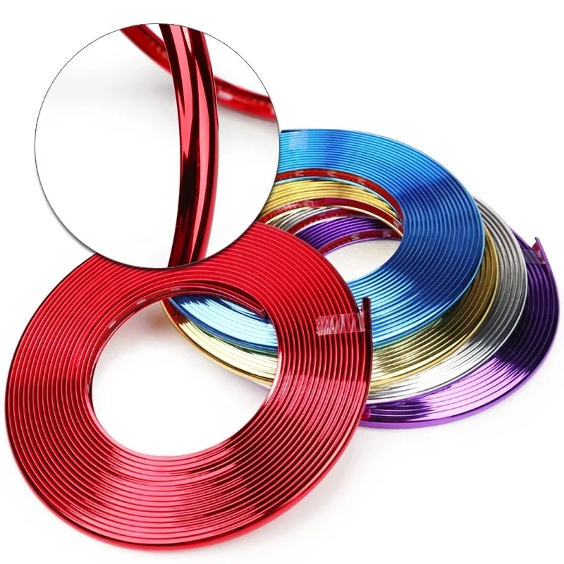RY Car Styling 8M Car Rim Protect Strip Wheel Edge Protector Bright Matte car Wheel Sticker Tire Protection Care Covers
