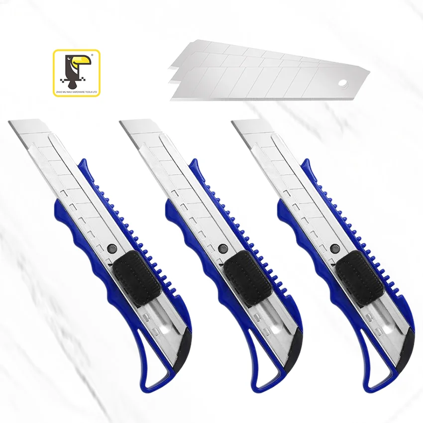 18MM DIY Art Craft Hobby Exacto Knife Cutter Sliding Retractable Safety Lock Cutter Utility Knife