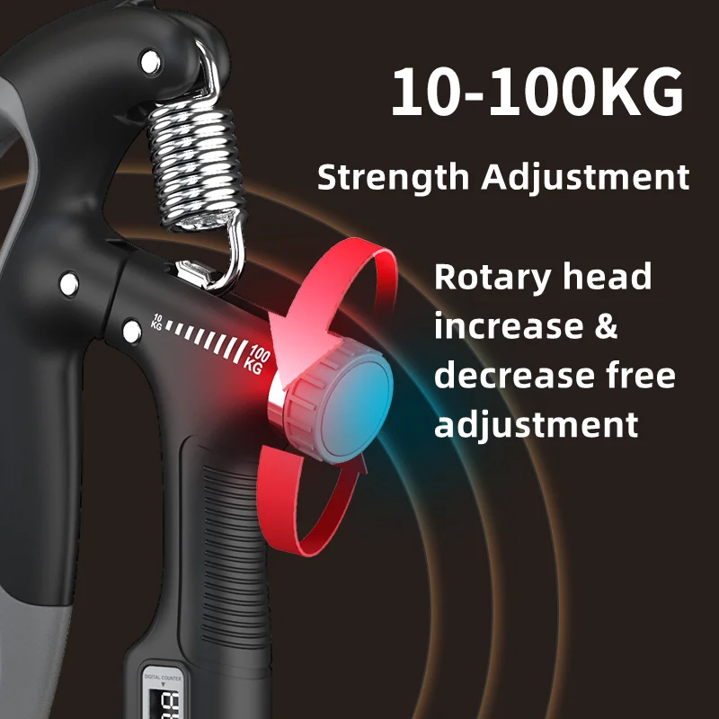 Power Fitness Arm Trainer Black Strength Hand Grip Gymnastics 20kg Gym Sports Adjustable Resistance Metal Hand Grip 50kg 10-40kg