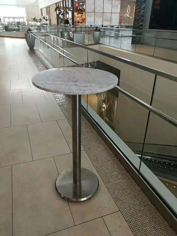 Modern Metal Base Round Nesting Coffee White Marble Table