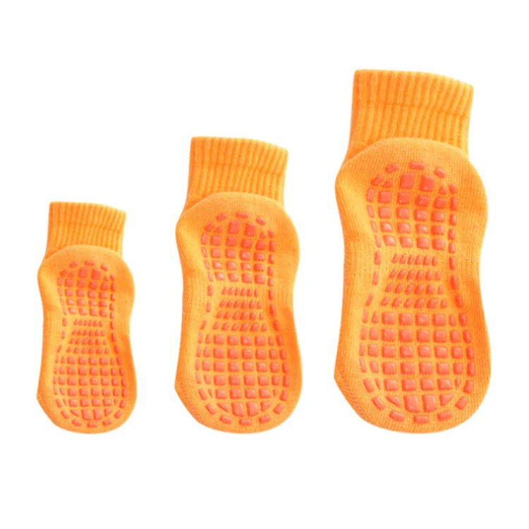 Oem Anti Slip Non Skid Slipper Rubber With Grippers Yoga Trampoline Running Socks