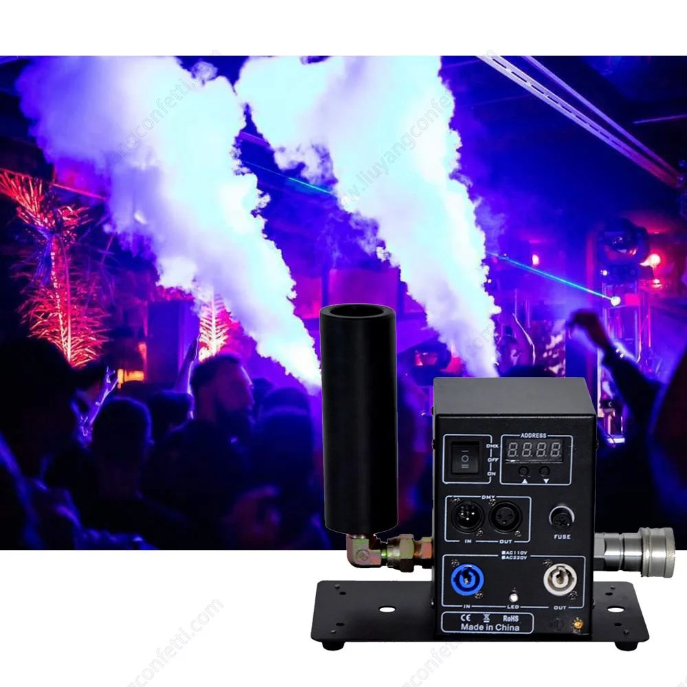 Dj Gun Equipment Wedding Party Cryo Smoke Fog Cannon Column Dmx Tank Hose Stage Effect Event Disco Nightclub Bar Co2 Jet Machine