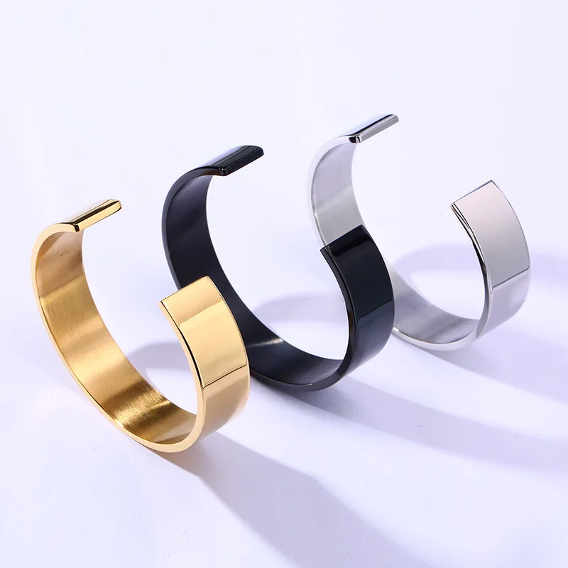 Energinox Latest Stainless Steel 15MM stainless steel wide open body  Bracelet