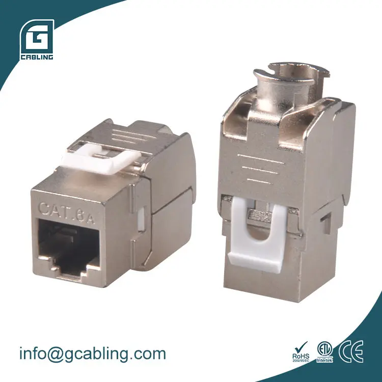 Gcabling экранированный FTP keystone jack cat6 cat6a RJ45 8P8C разъем keystone RJ45 выемки keystone