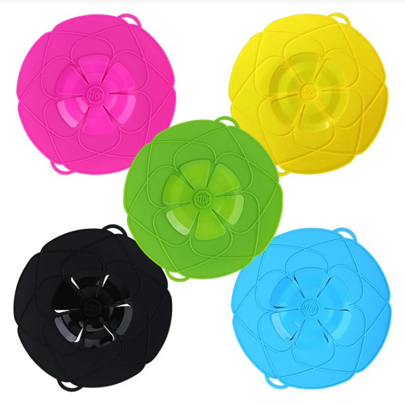 Multifunctional cooking tools kitchen gadgers boil over safeguard reusable silicone spill stopper anti overflow pot cover
