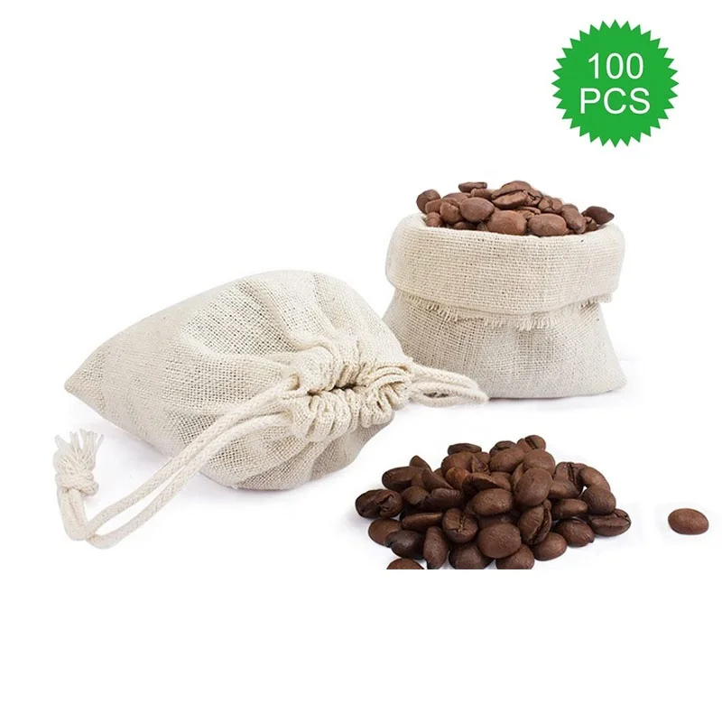 Экологичный джутовый мешочек высокой плотности, льняной пеньковый мешок Hessian, мешок для кофе, какао, упаковка, ювелирные изделия, подарочные пакеты