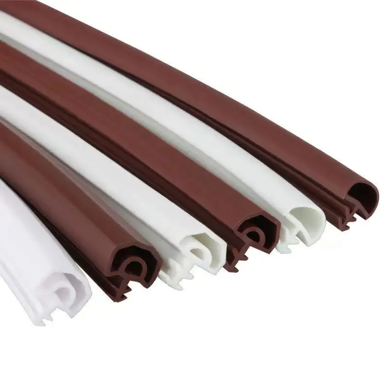 silicone extrusion PVC Interior Wooden Door Frame rubber sealing gasket Burglar- sound water proof  window TPE weather stripping