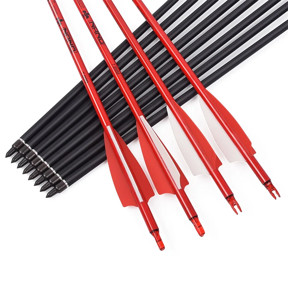 Elong Archery 30-Inch Targeting/Hunting Arrows Field Points Replaceable Tips for Recuve Bow & Compound Bow