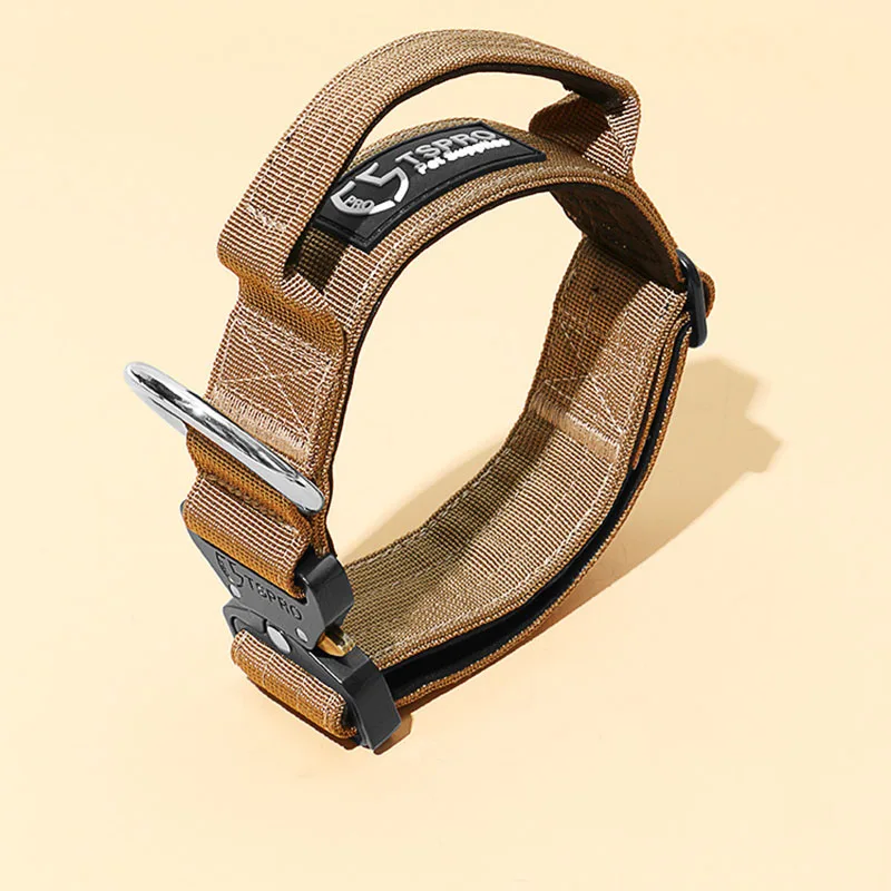 Adjustable Tactical Collars for Big Dogs Durable Nylon Pet Collar for Large Breeds Wholesale Pet Supplies