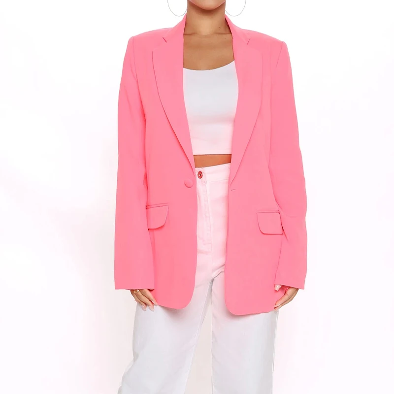 2022 Female Wholesale Casual Suit Custom Ladies Women Woman Pink Blazer Dress