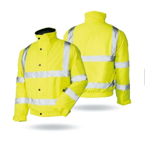 100% Polyester Hi  Vis Rain wear suit Waterproof Rain Overall High Visibility Jackets Reflective Work Clothing   Fluorescent col