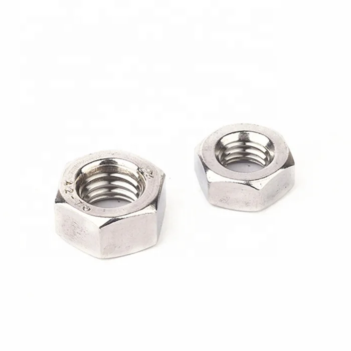 DIN 934 metric thread m1 m2 m3 m4 m5 SS hex nut