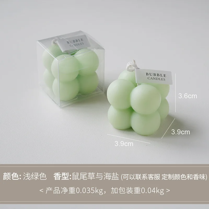 Custom Home Fragrance Soy Wax Sweet Scent Candy Mini Small Bubble Cube Candle Creative Scented Candles For Gift