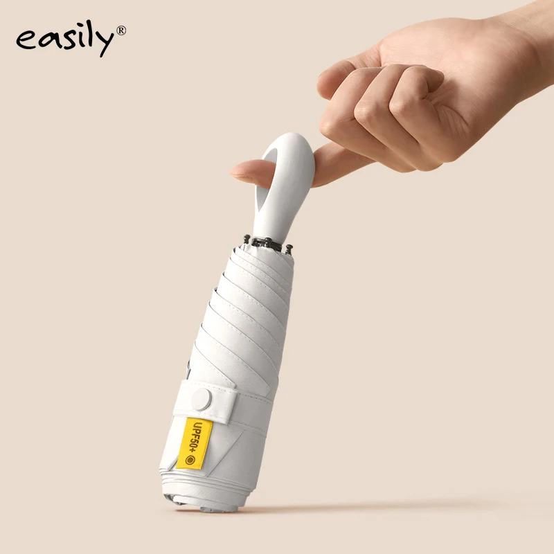 5 Fold Compact Travel Flat Umbrella Colorful Heart Printed Mini Collapsible Umbrella Portable For Women