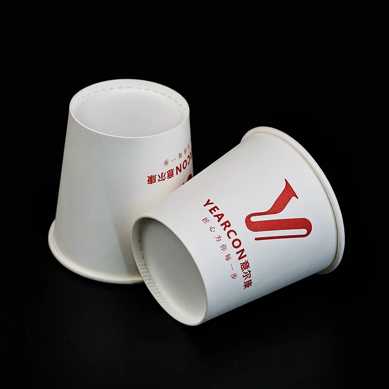 Eco-friendly Compostable Customized Printing White Coffee Tea Paper Cup with logo biodegradable paper cup