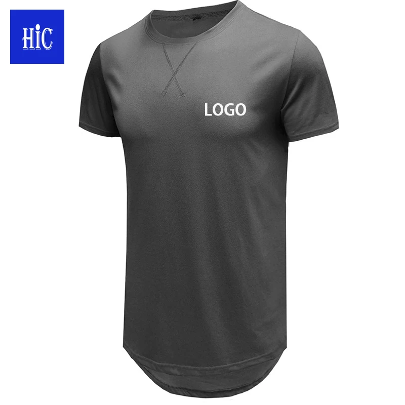 Wholesale Mens 100% Cotton Hipster Hip Hop Longline Crewneck T-Shirt S-4XL