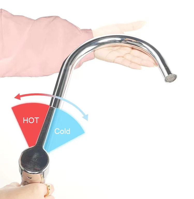 Bathroom Accessories Single Handle Black Faucets Cold Hot Mixer Basin Sink Water Kitchen Taps Faucet