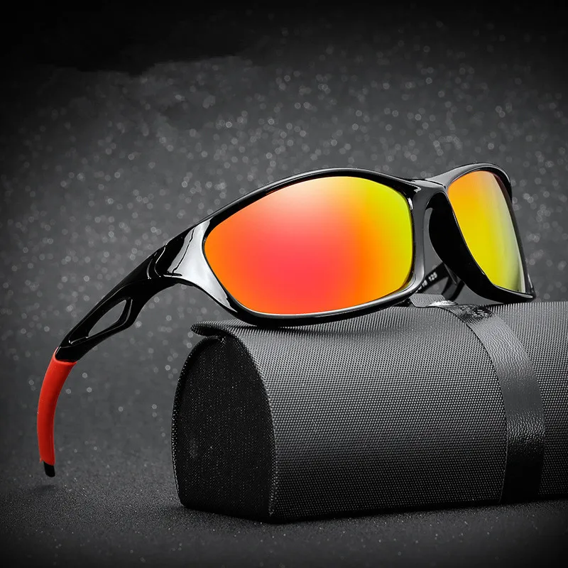 uv400 outdoor biking windshield polarized sport sunglasses