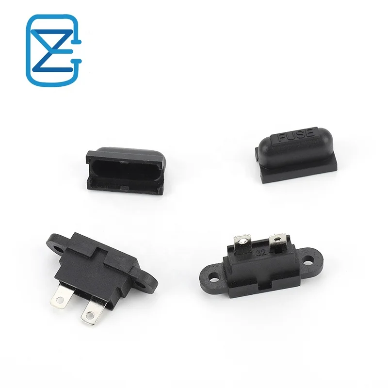 high quality panel mount fuse holder PCB Fuse Holder With Cover With Fixed Hole ATO / ATC Automotive pcb fuse holder