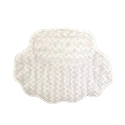 2021 new design Luxury white scallop shaped  comfortable  3D air mesh bathtub pillow  home spa bath pillow