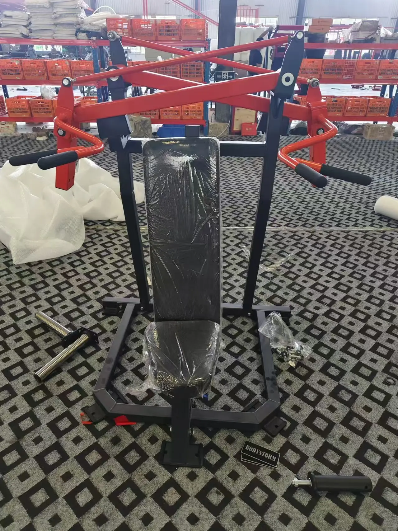 Hot sale Strongway fitness OEM fitness equipment plate loaded machines shoulder press machine