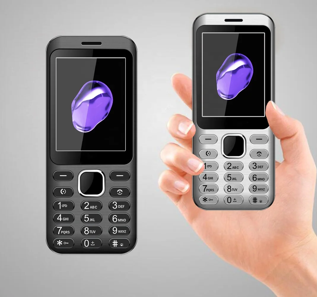 Best selling 2.8-inch 2G GSM mobile phone thin mobile phone in 2019 BT metal middle frame Feature phone MTK6261