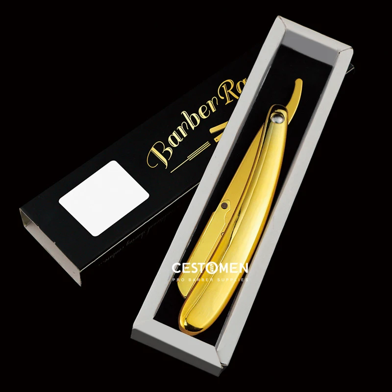 Wholesale Folding Straight Razor Zinc Alloy Safety Razor Blades Components Salon Razor For Barber