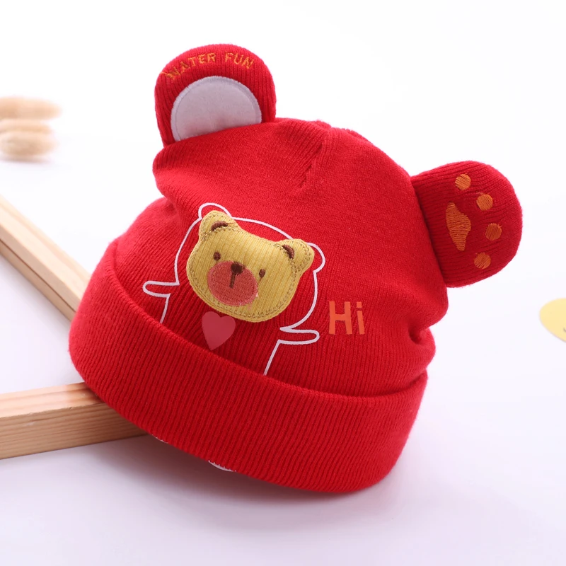 Высококачественная фабричная детская шапка Spot, вязаная теплая дизайнерская Милая вязаная крючком зимняя шапка с маленьким тигром