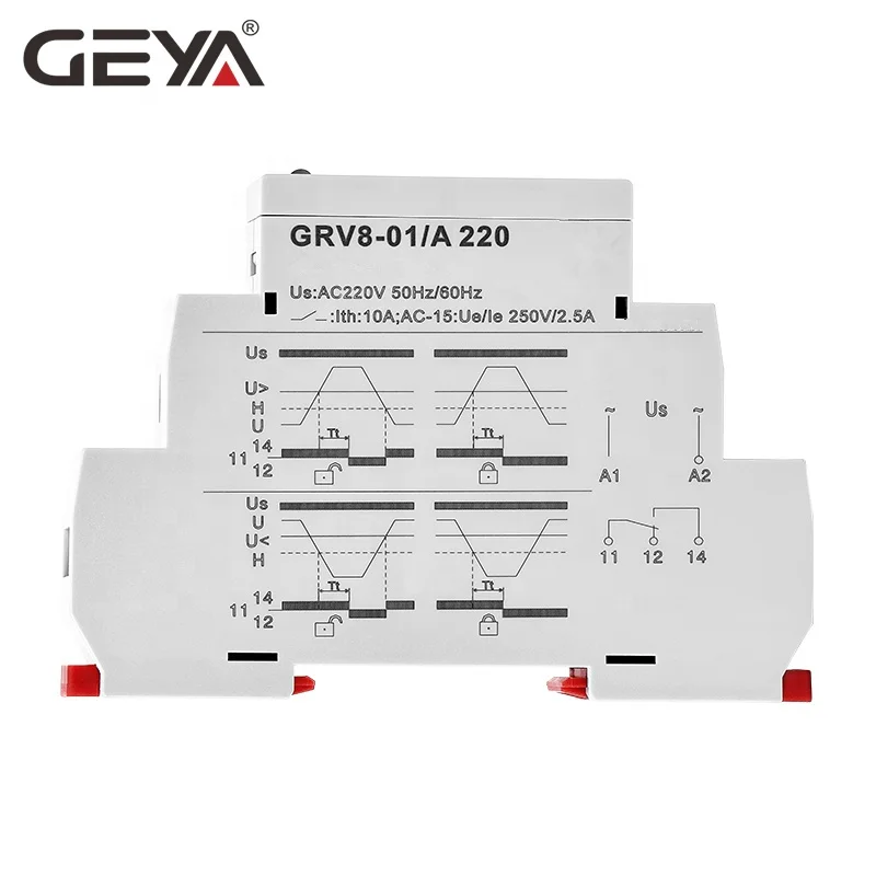  GEYA GRV8-01/02 AC220V регулируемое реле перенапряжения и пониженного напряжения