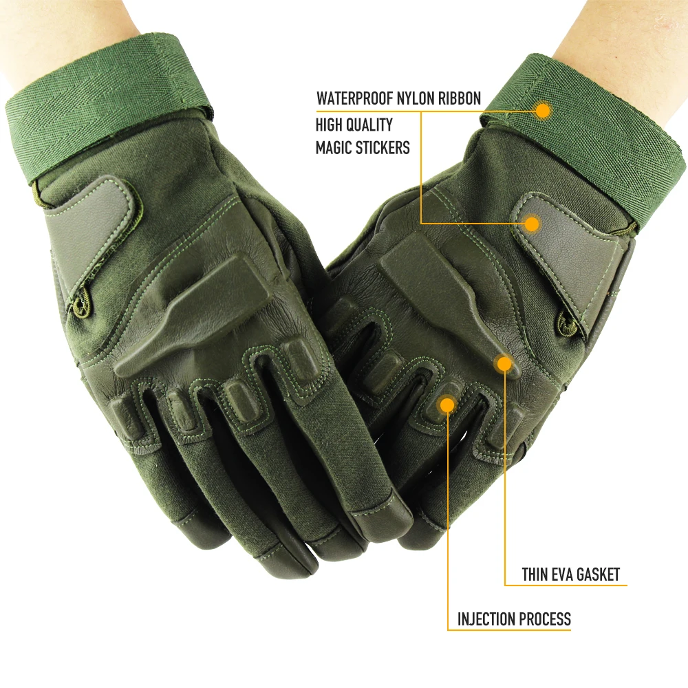 Wholesale Army Military Touch Screen Breathable Bicycle Tactical Gloves Full Finger with Protective Rubber Hard Knukcle