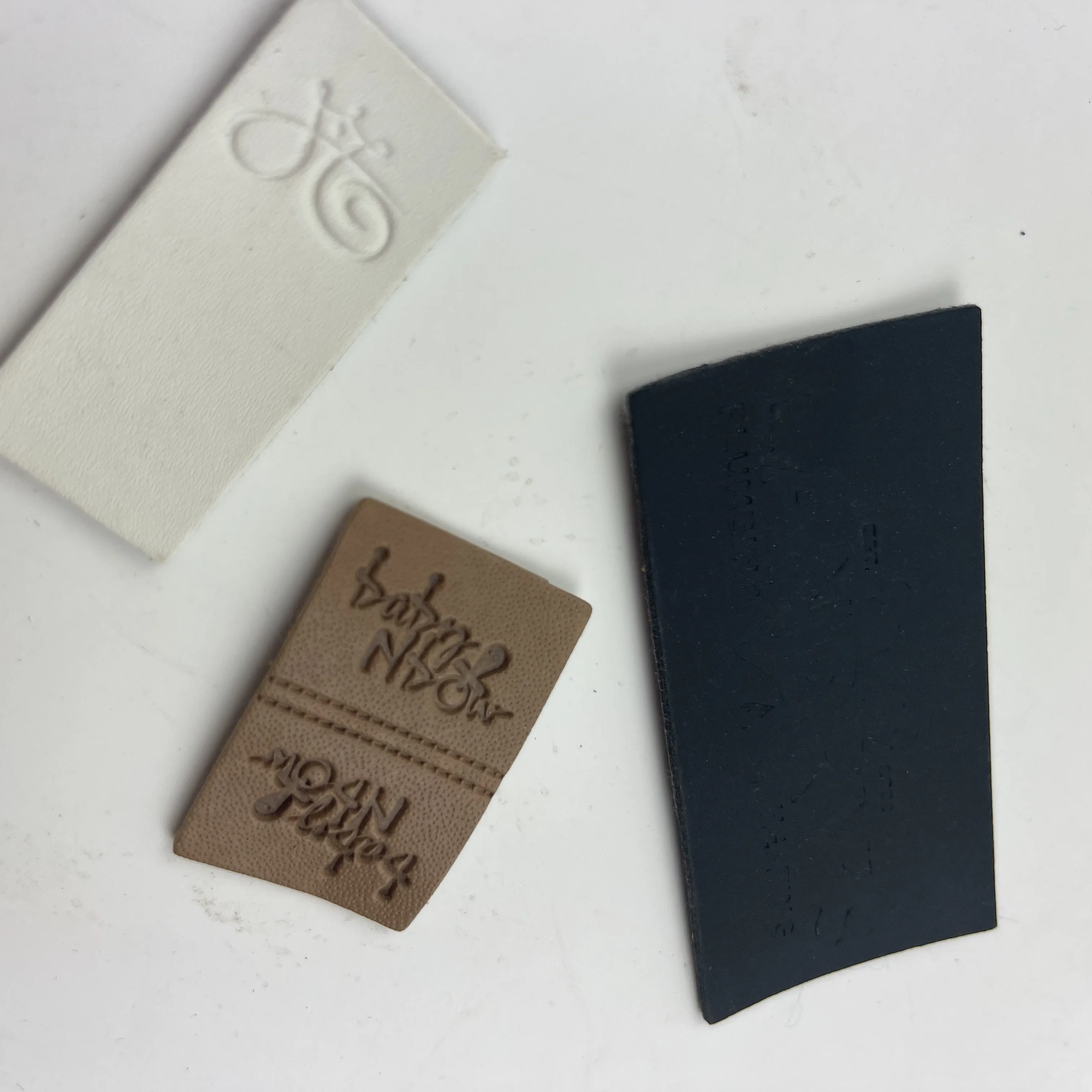 Logo Custom Leather Personalized Logo Garment Leather Patch Custom Embossed Jeans Leather Patch Label For Clothing