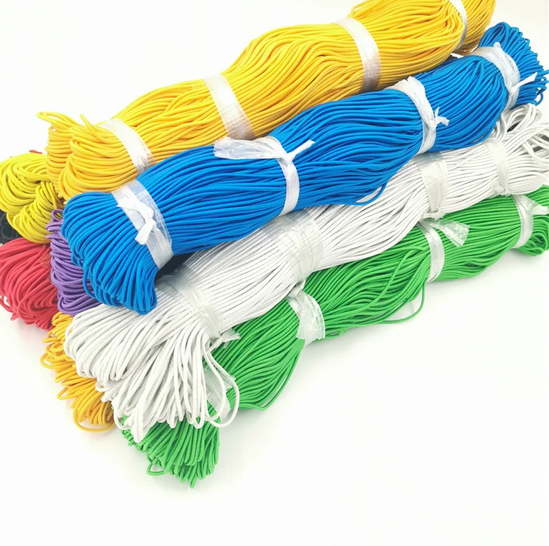 2mm string workout high strong craft polyester soft letax gold 3 mm 8mm diy 0.8 reflective round band rope rubber elastic cord