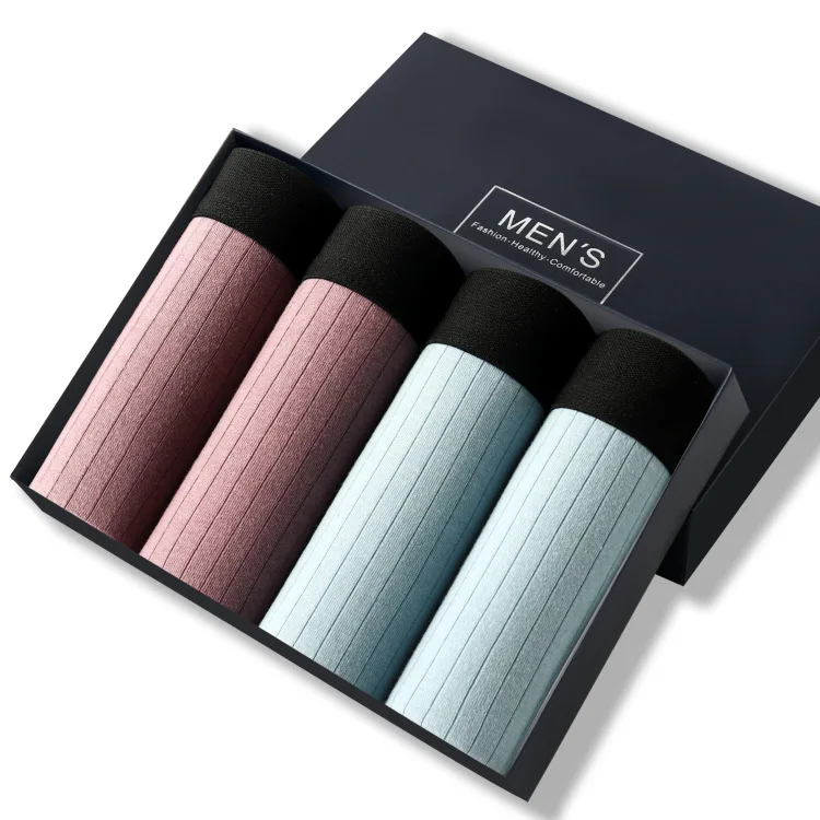 Wholesale stock underwear for men underwear box kit classical cotton boxer shorts male basics underwear Boxers & Briefs boxers