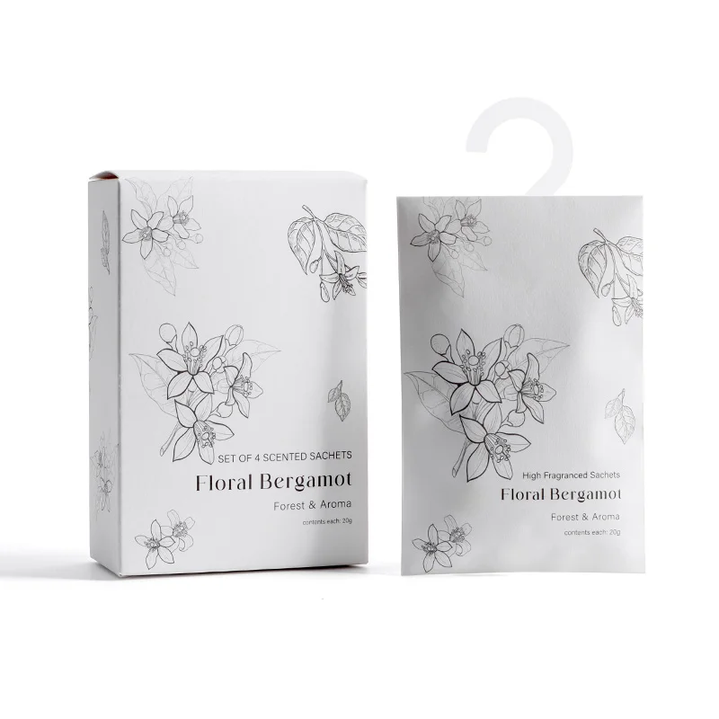 Ready To Ship Wardrobe Clothes Scented Sachet Fragrance Vermiculite Hanging Eco-friendly 4pcs Package