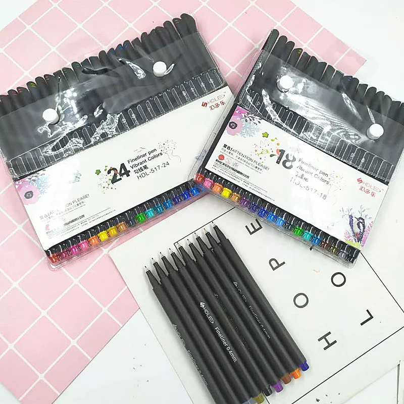 0.4mm Micron Liner Fineliner Pens for Metallic Marker Draw Pen Color Architecture Sketch Marker Art Set Stationery