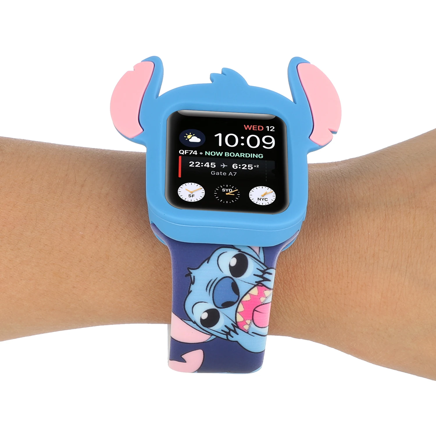  Мультяшный Стич силиконовые ремешки для часов Apple Watch 38/40/42/44 мм браслет ремешок Series