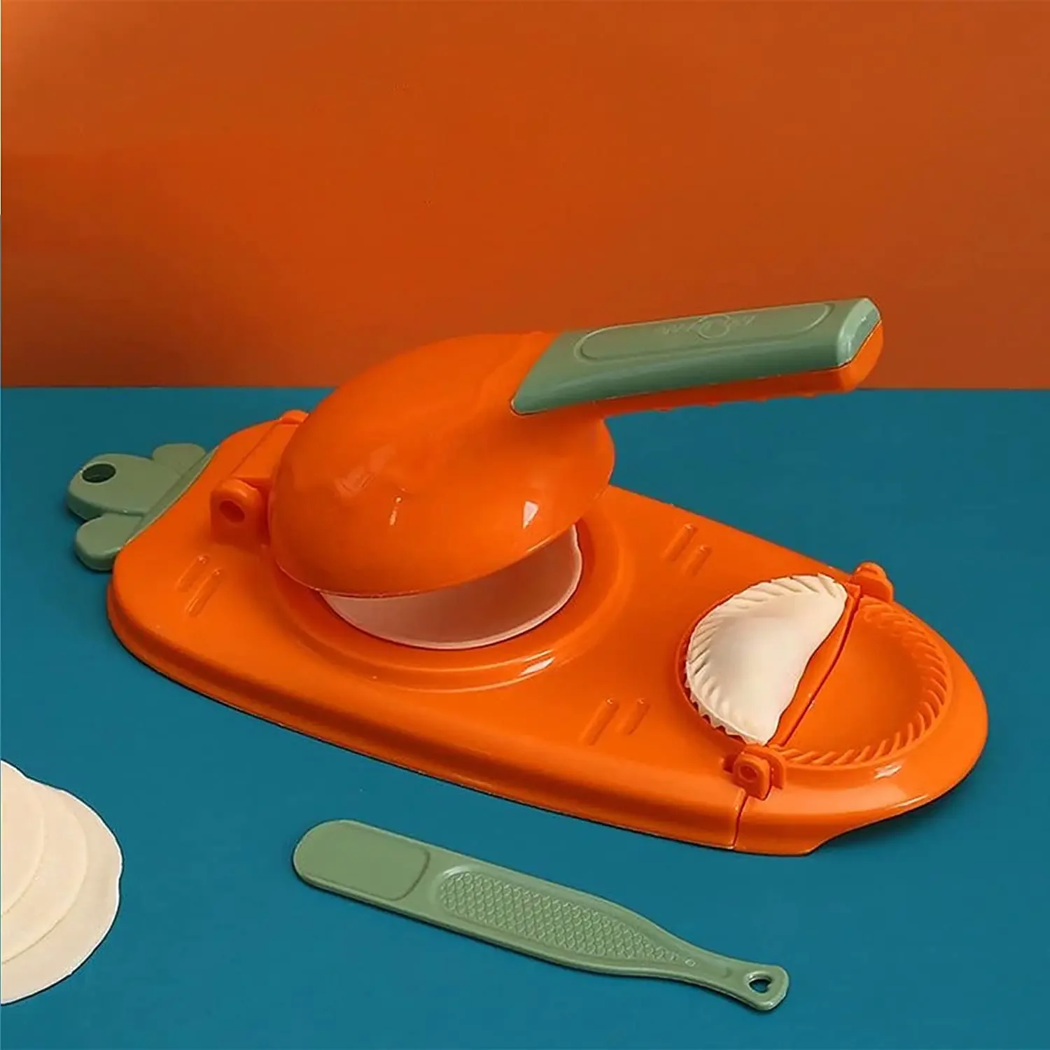 2024 Hot-selling Dumpling Maker Molds Kitchen Home 2 In 1 Dumpling Maker Carrot Shape Round Dumplings