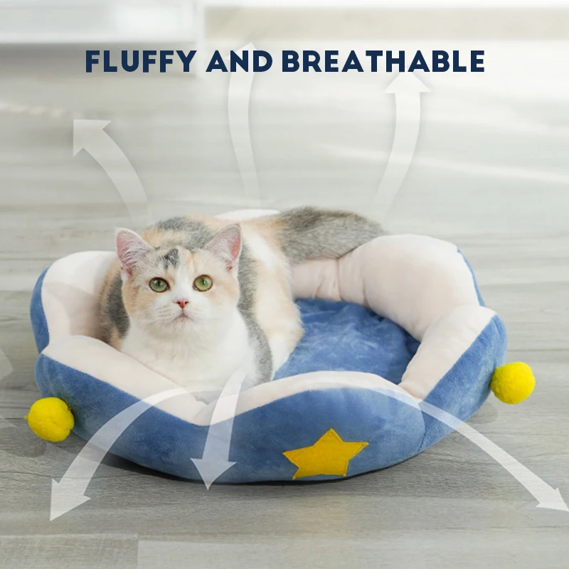 Relaxlines Dropshipping portable pet cage Calming Pet Bed Flower Crochet Cat Beds