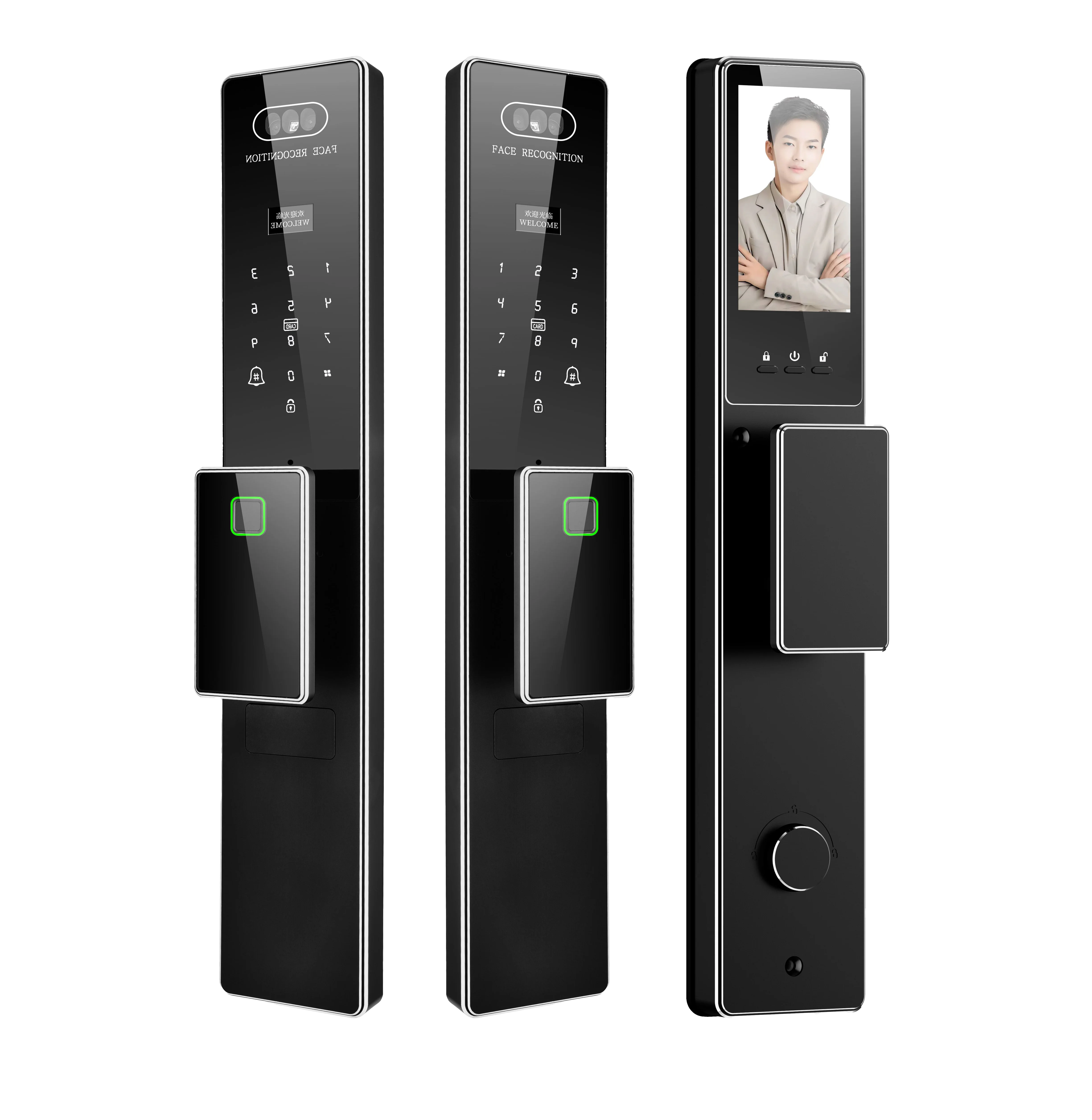 LEZN F6 Tuya Safe and low-key factory manufacturing OEM facial fingerprint biometric intelligent door lock camera Wifi automatic