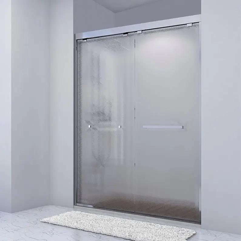 Frameless Tub Sliding Glass Rotating Hinge Shower Door
