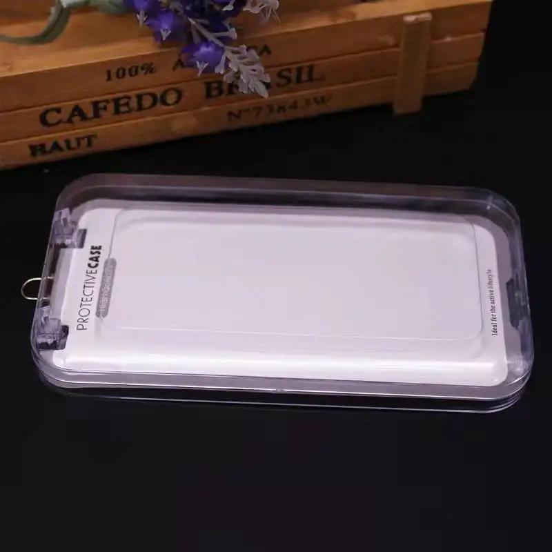 155*90*15mm phone Case Retail Packaging with blister Hang Hole blank Kraft Paper Package with PVC Window Pouch Case Box Package