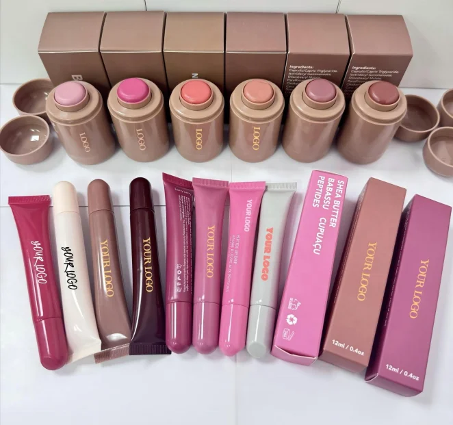 Custom Logo Tinted Lips Balm Peptide Lip Treatment Vegan Plumper Lipgloss Private Label Lip Balm