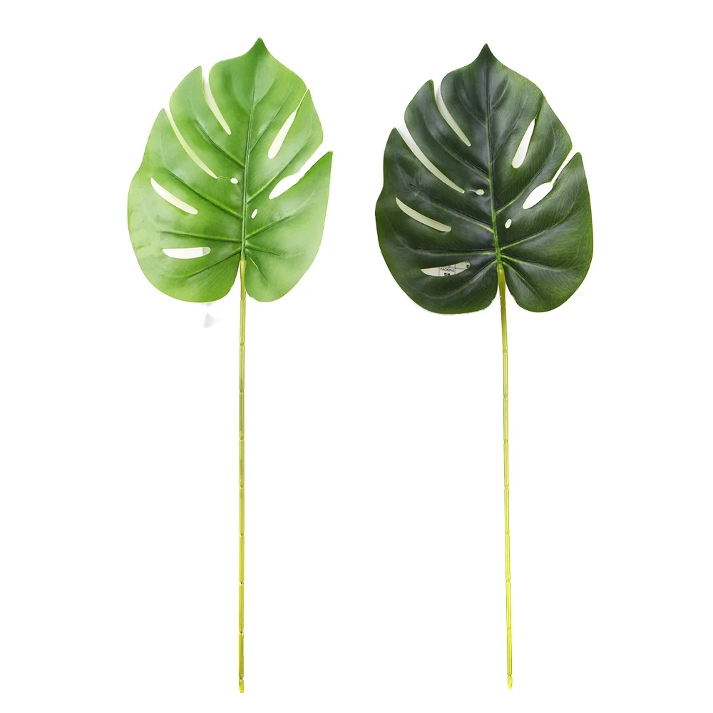 Manufacturer Single stem big monstera leaf Tropical Artificial Green Plants for living room Decoration