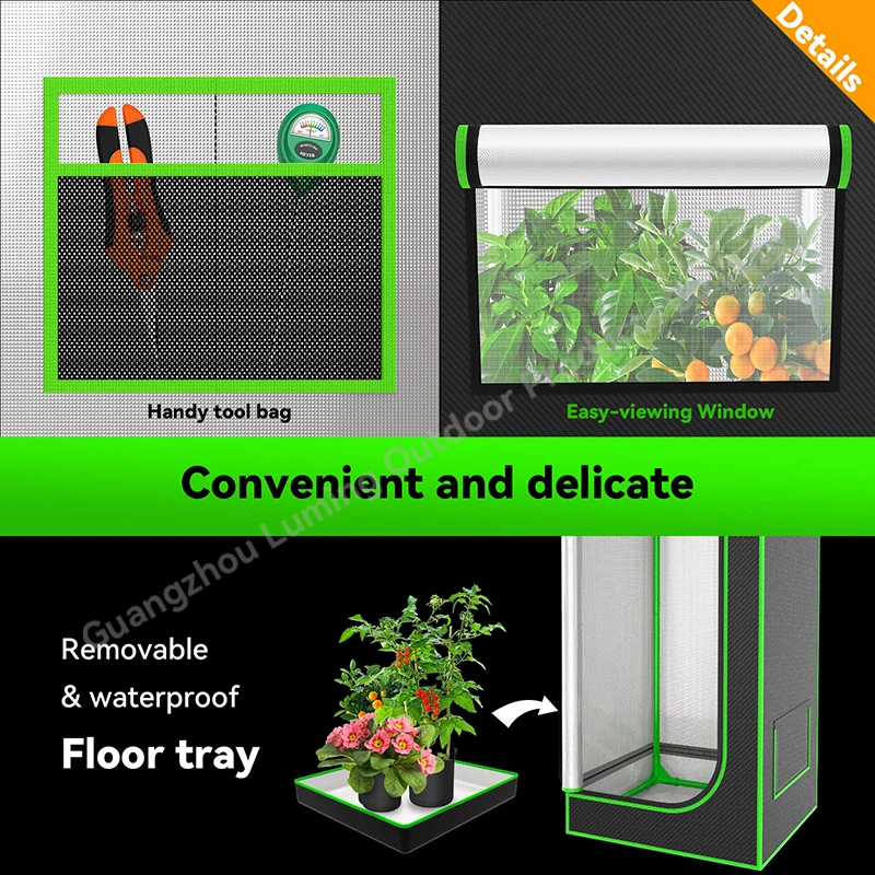 Оксфордский материал Growbox полный набор быстрая доставка в наличии палатка для выращивания тепличных растений водонепроницаемая функция виноградарства