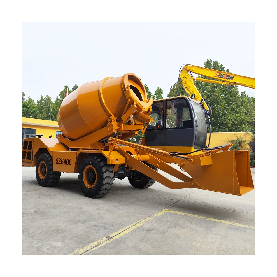 Shanzhong New Design 6.0cbm Self Loading Concrete Mixers 4WD Diesel Cement Mixer Truck