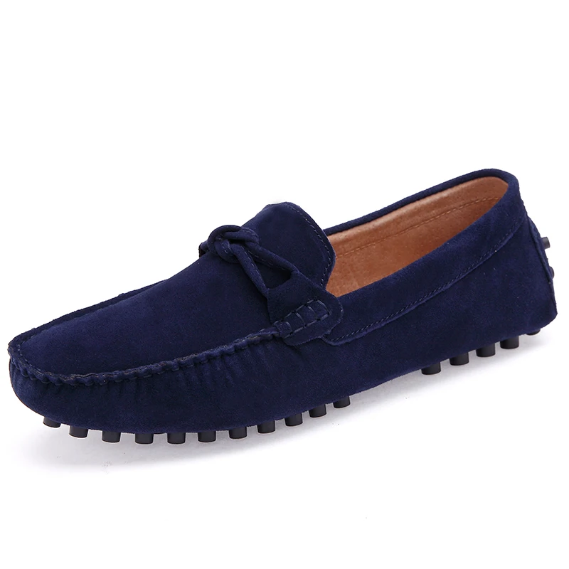 The original quality Spring 2021 new personality single shoe anti-slip suede bean shoes casual leather shoes for men