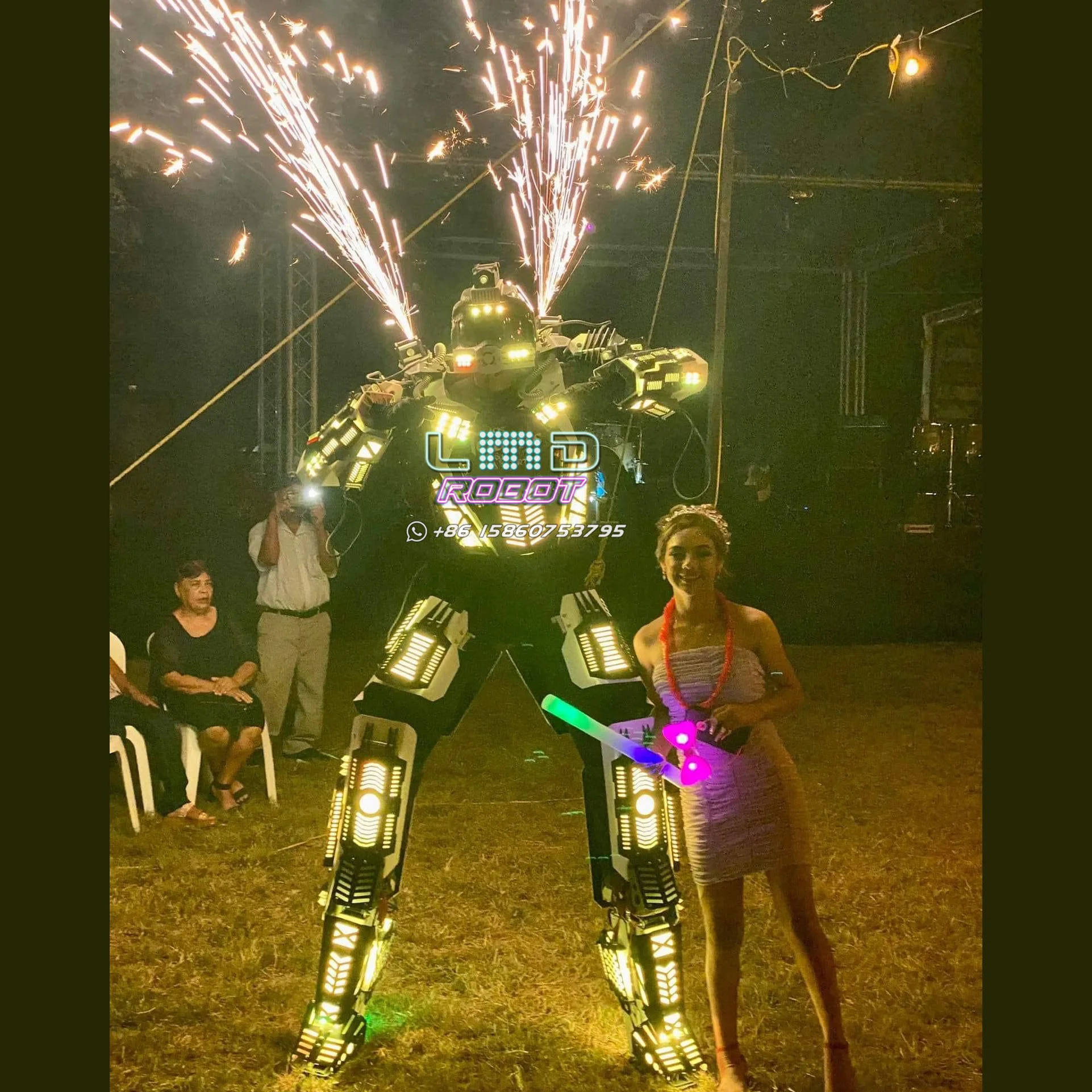 robot led suit adult dj